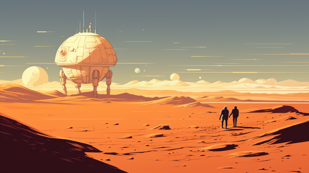 sandy planet illustration