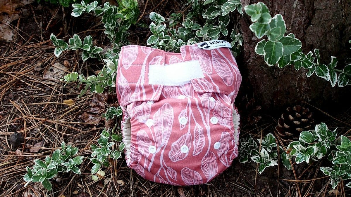 a pink bag on the ground