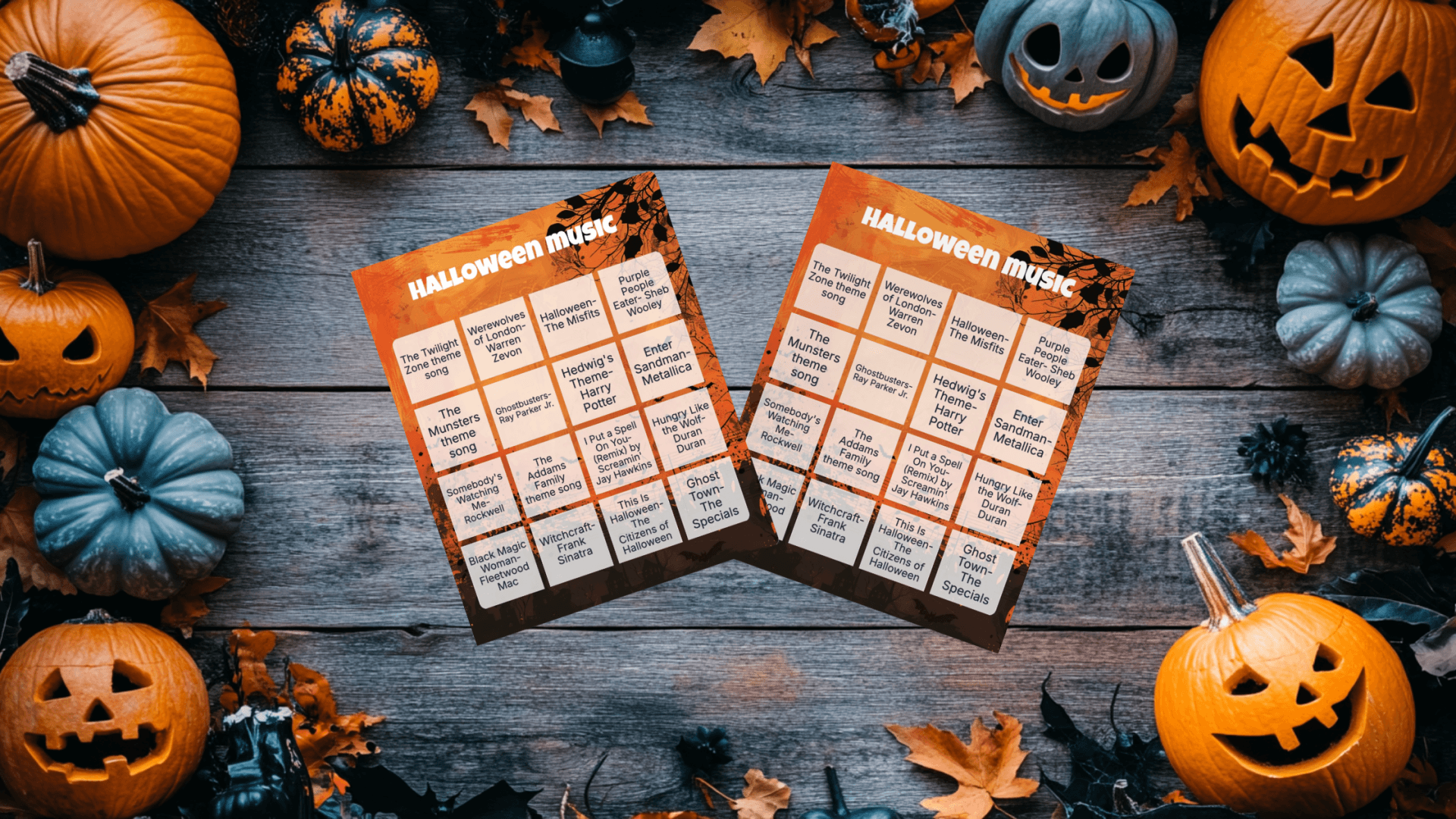 hallowee music bingo 