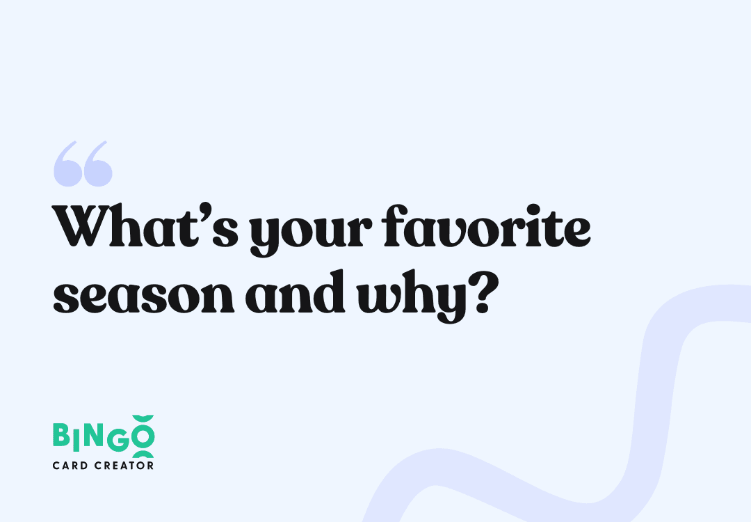 favorite season and why 