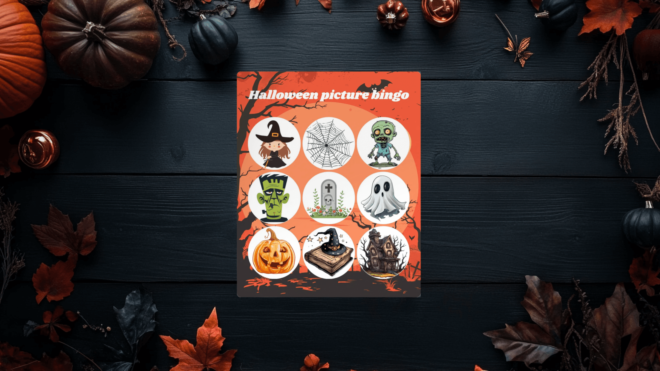 halloween bingo card