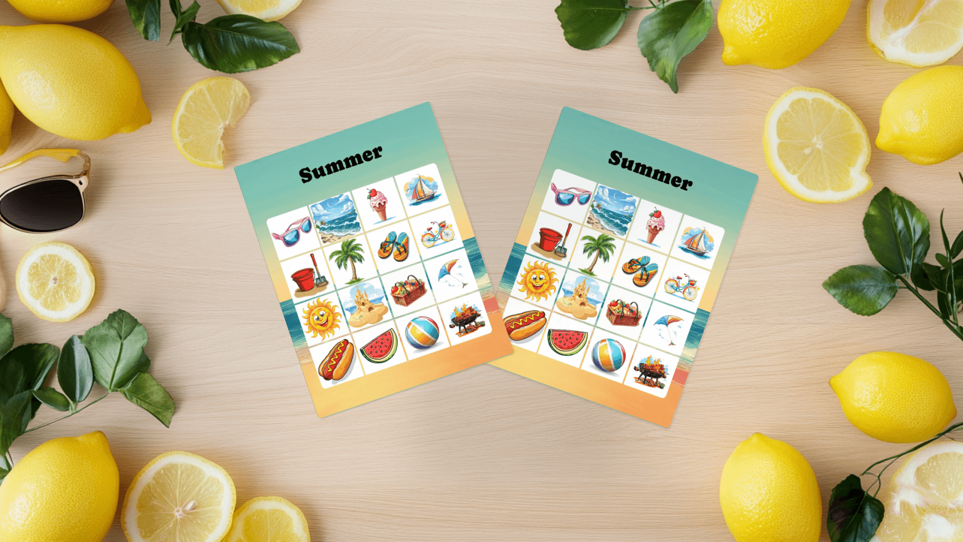 summer bingo cards