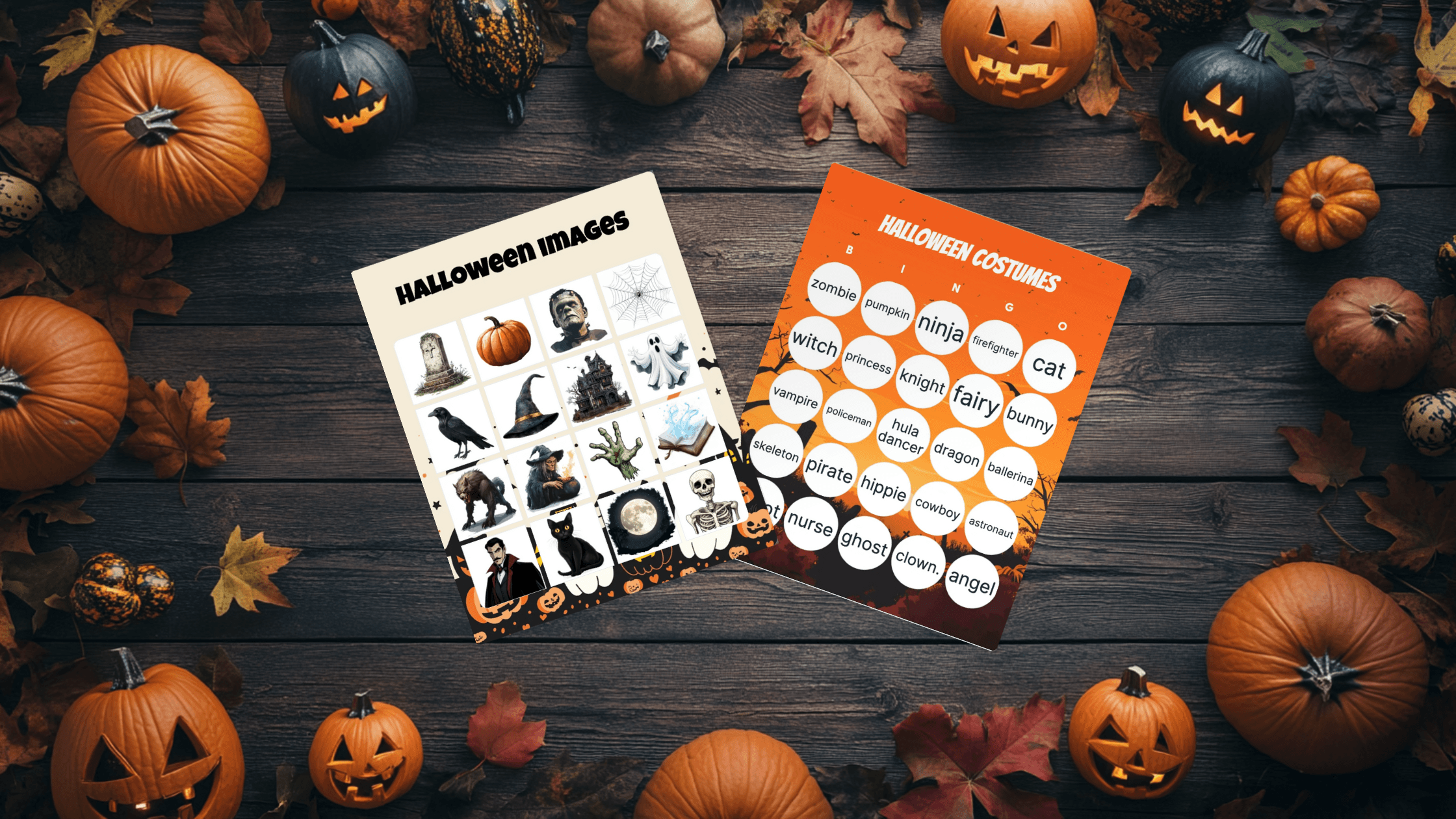 halloween bingo cards