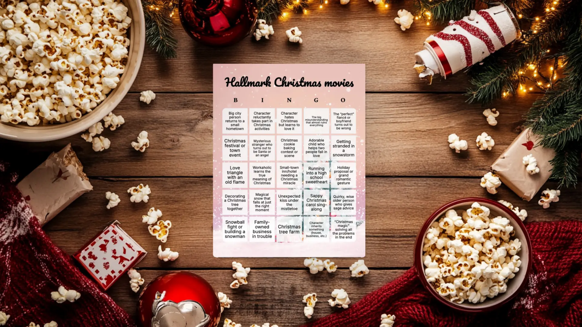 hallmark movie bingo