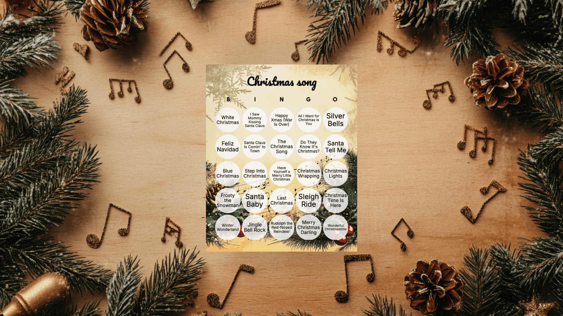 Christmas Song Bingo: Printable & Customizable - Bingo Card Creator christmas-song-bingo-printable-customizable-bingo-card-creator
