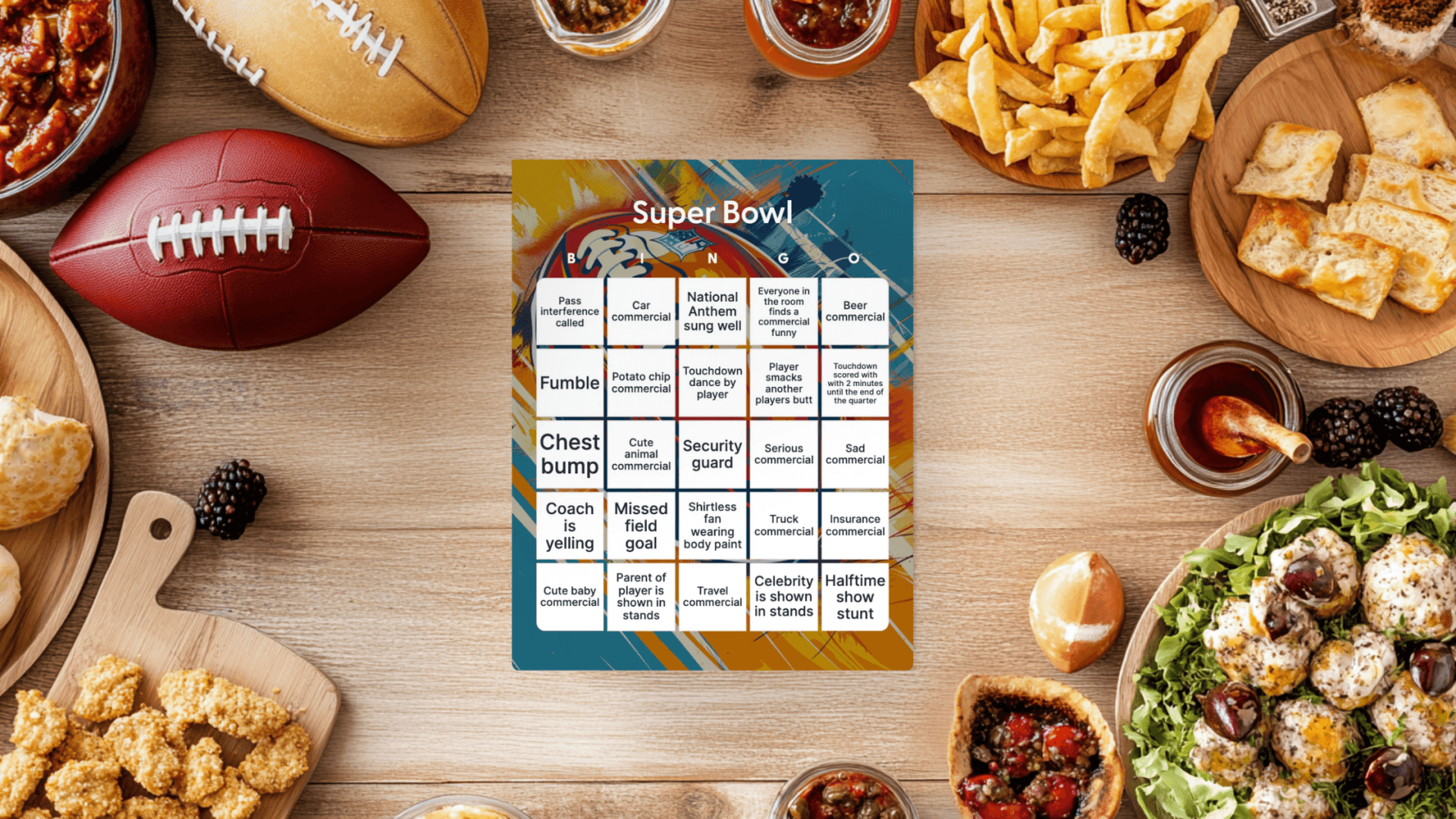 superbowl bingo