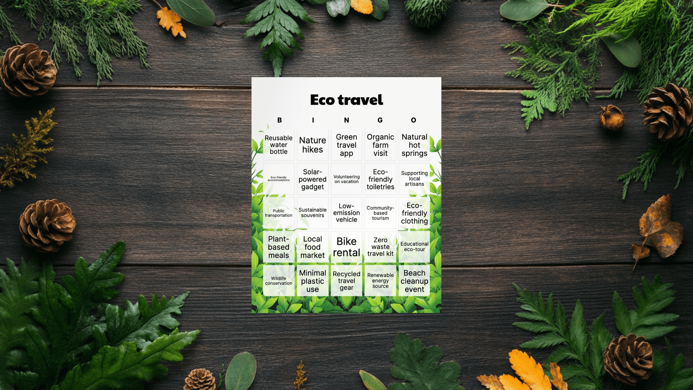 eco friendly bingo
