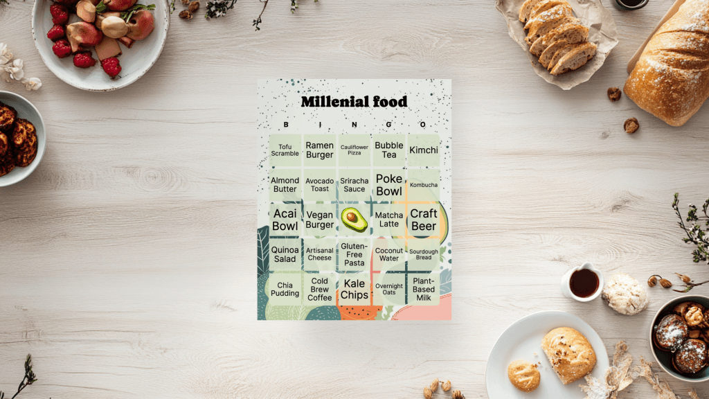 food bingo card