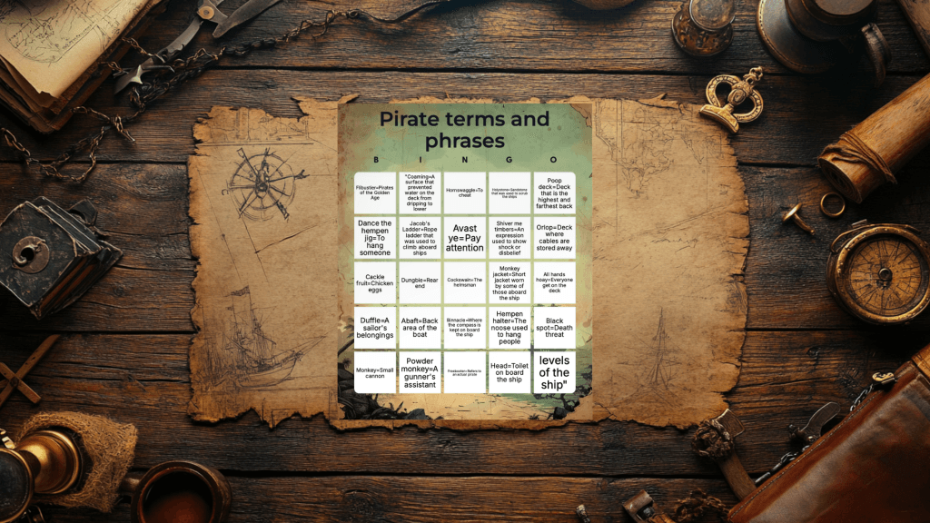 pirate bingo card