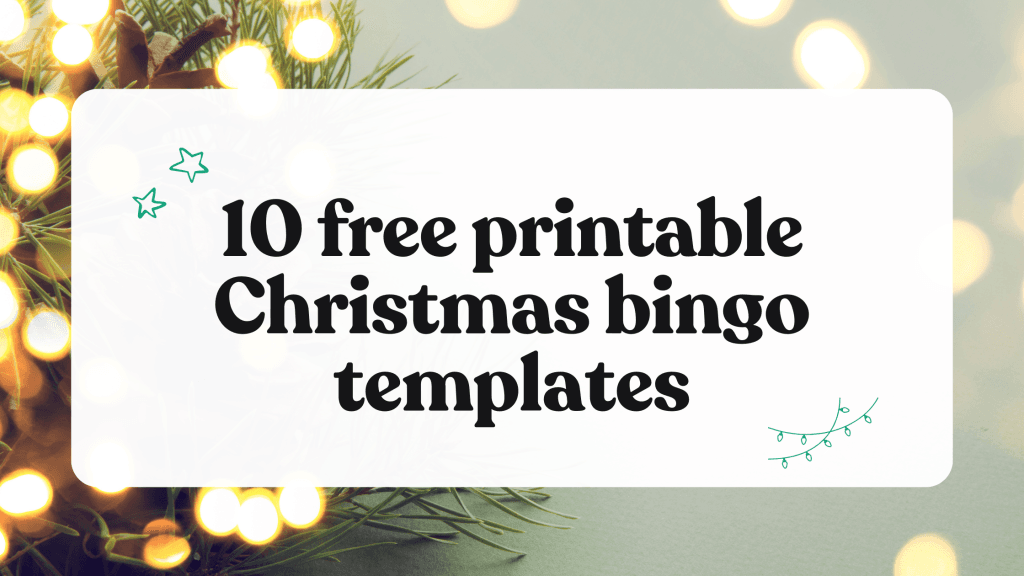 christmas bingo templates free