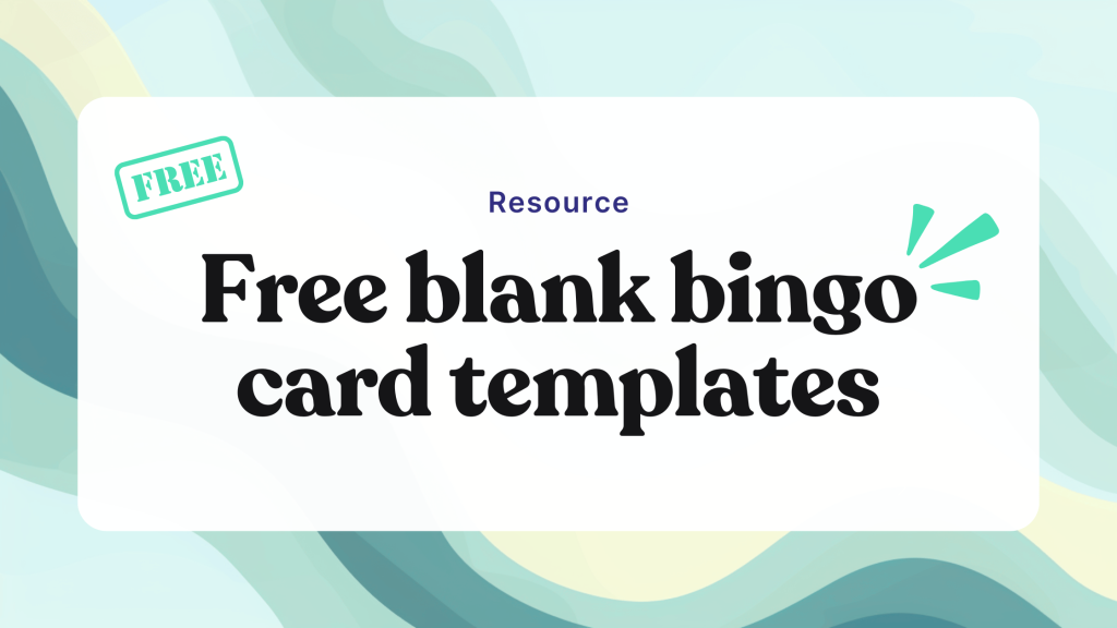Free blank bingo card templates