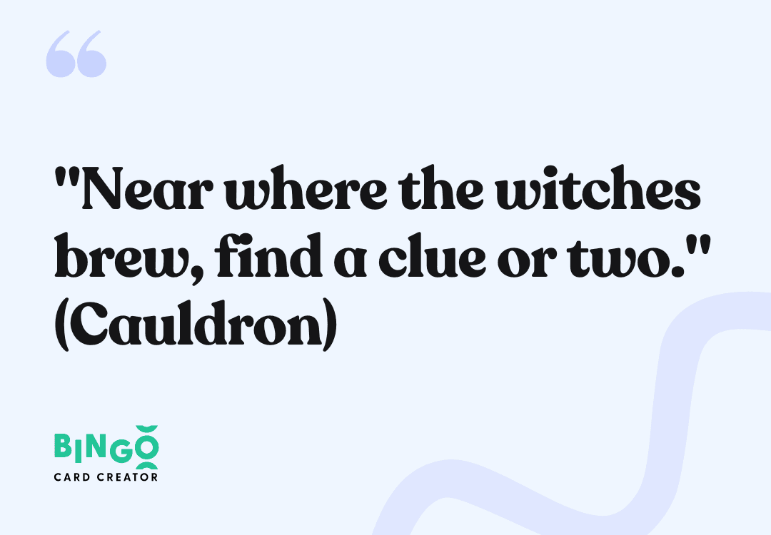 cauldron clue
