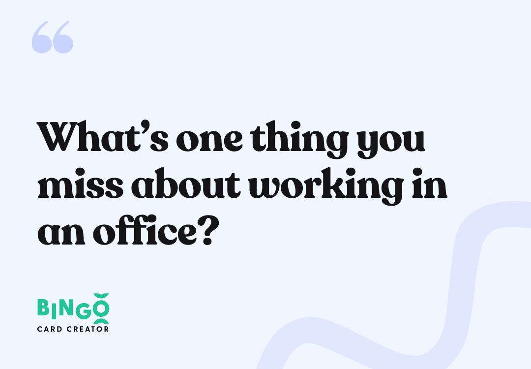 woking in an office