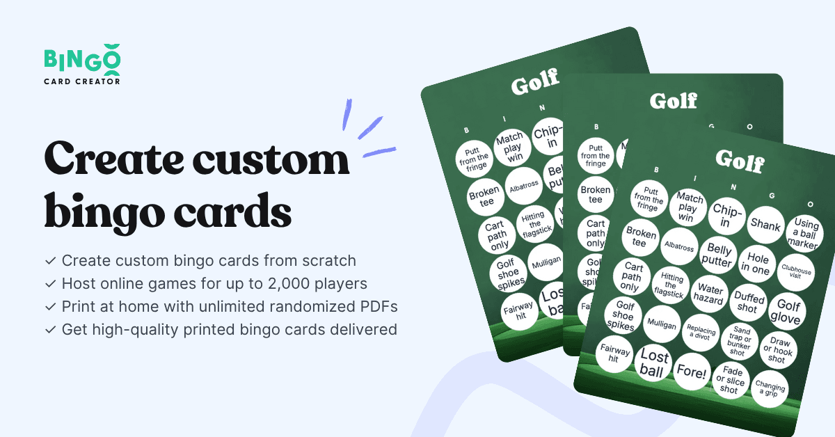 stacked golf cards
