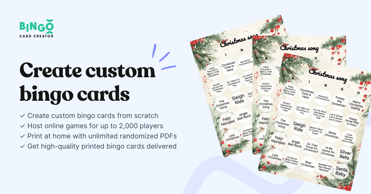 create custom bingo cards