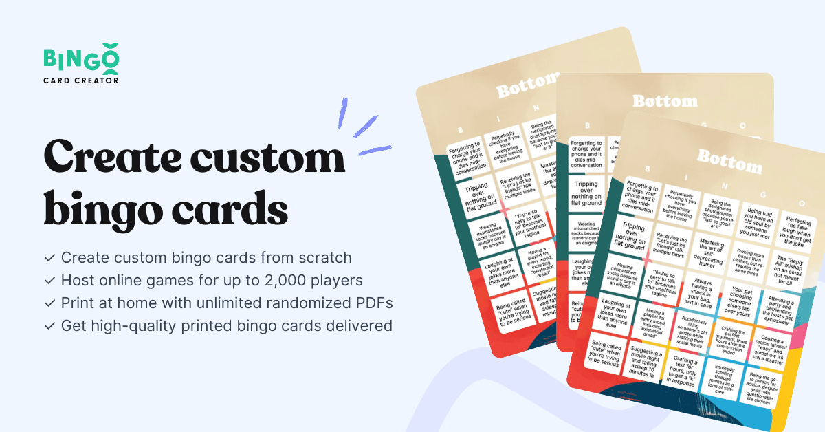 stacked bottom bingo card