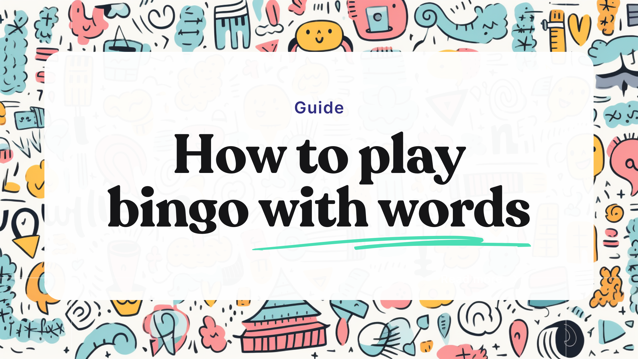How to play bingo with words
