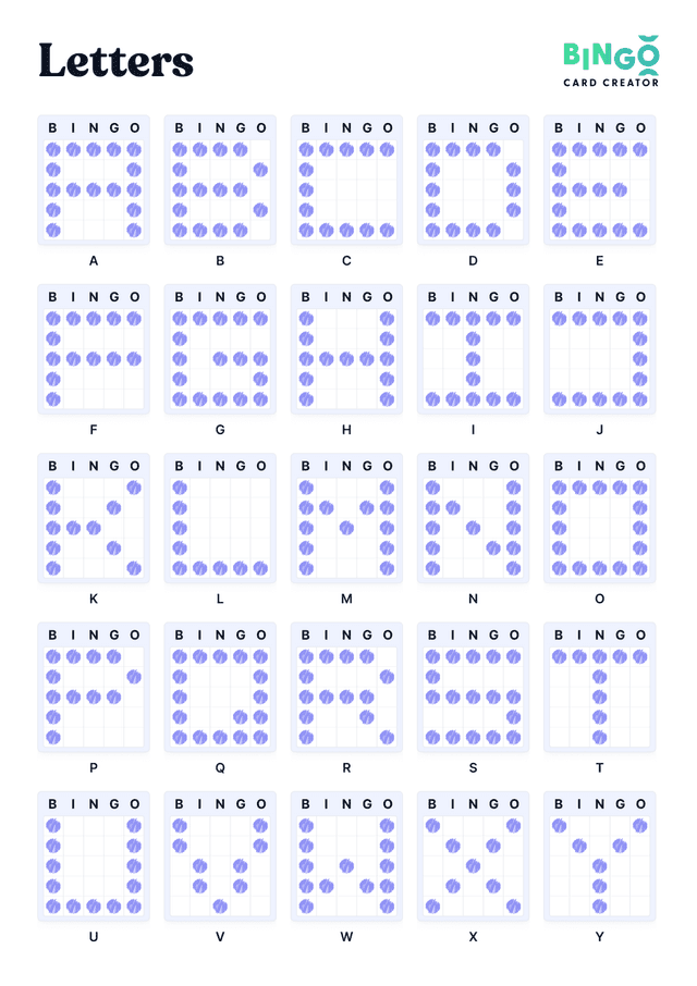 Letter Bingo Patterns