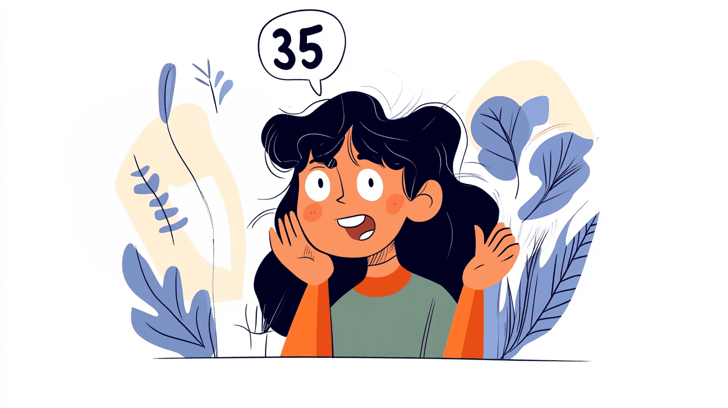 bingo caller illustration, woman calling 35