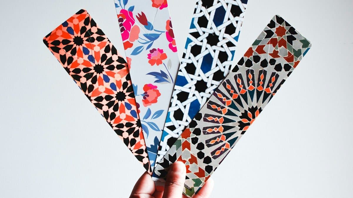 four multicolored ornaments