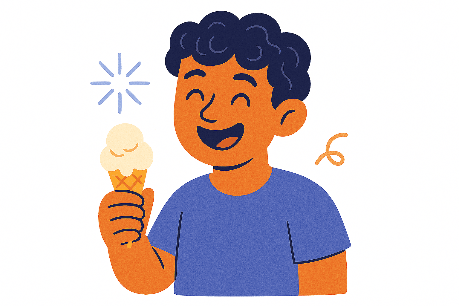 character eating ice cream