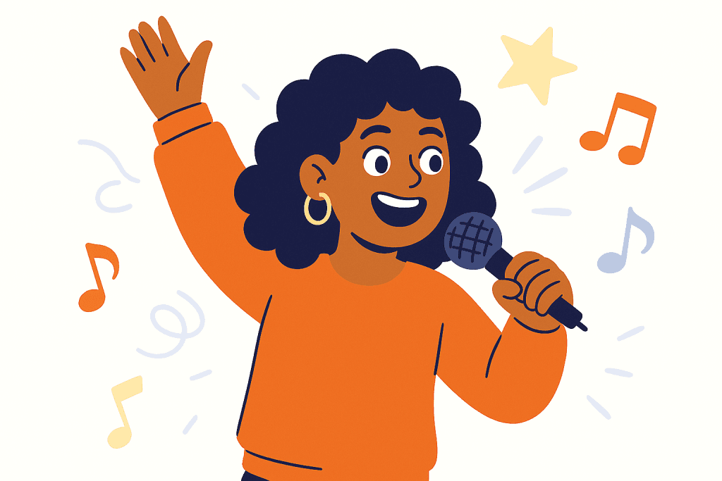 character singing