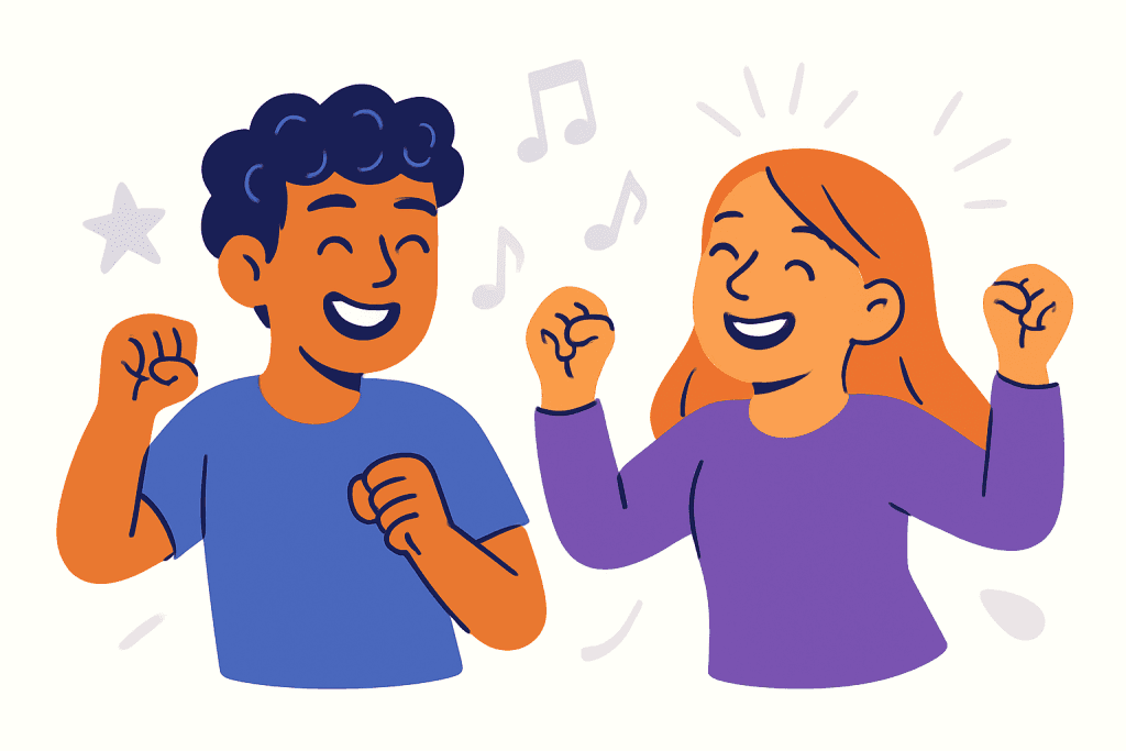 characters dancing