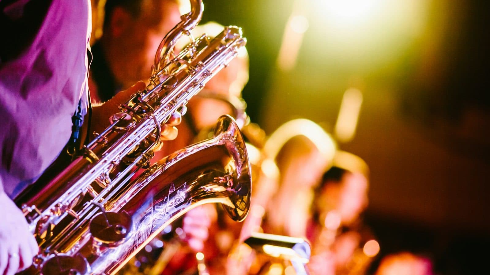 person playing saxophone