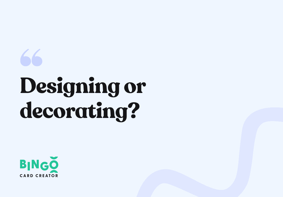 designing or decorating