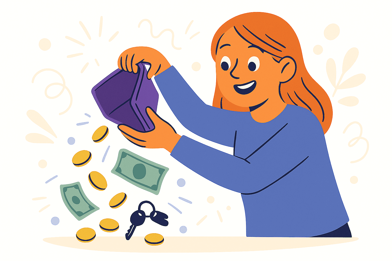 emptying purse