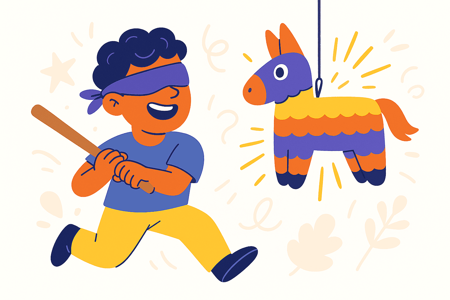 hitting pinata