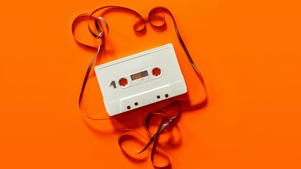 white cassette tape close-up photography