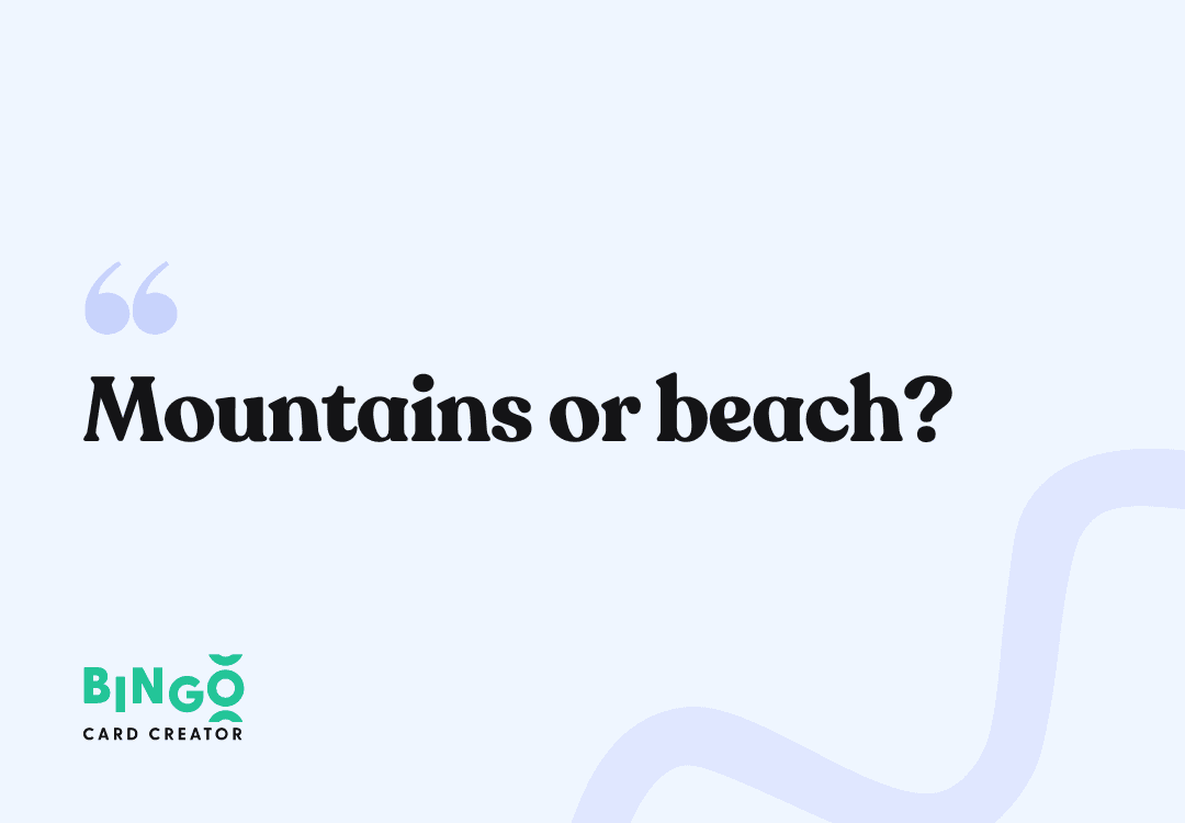 mountains or beach