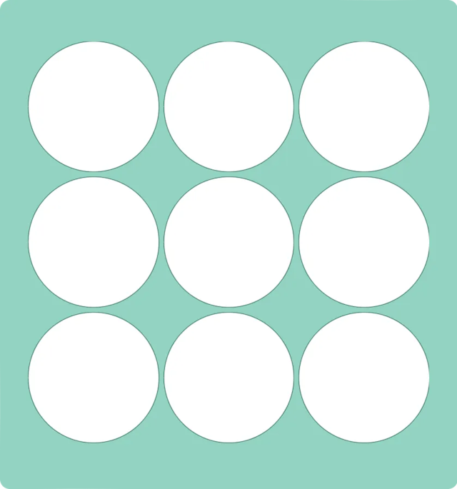 3x3 green blank bingo card