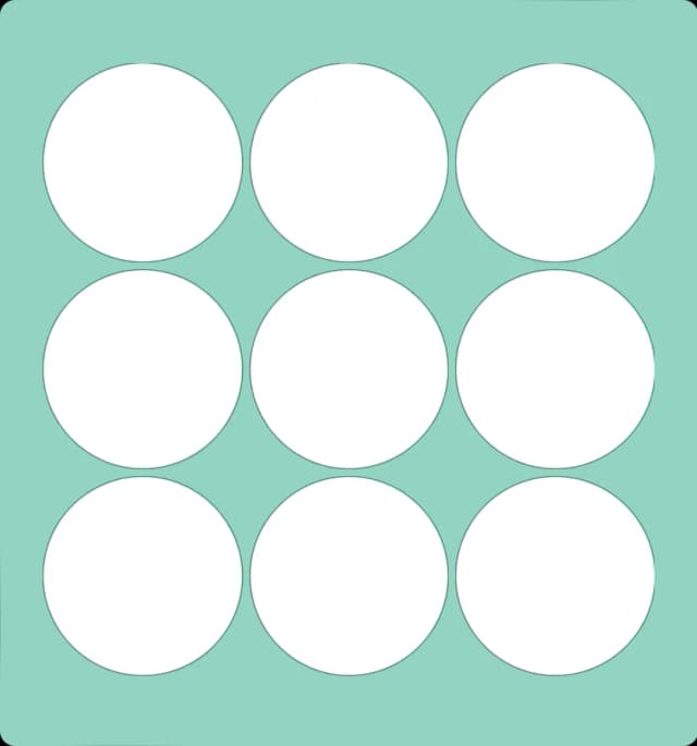 3x3 green blank bingo card