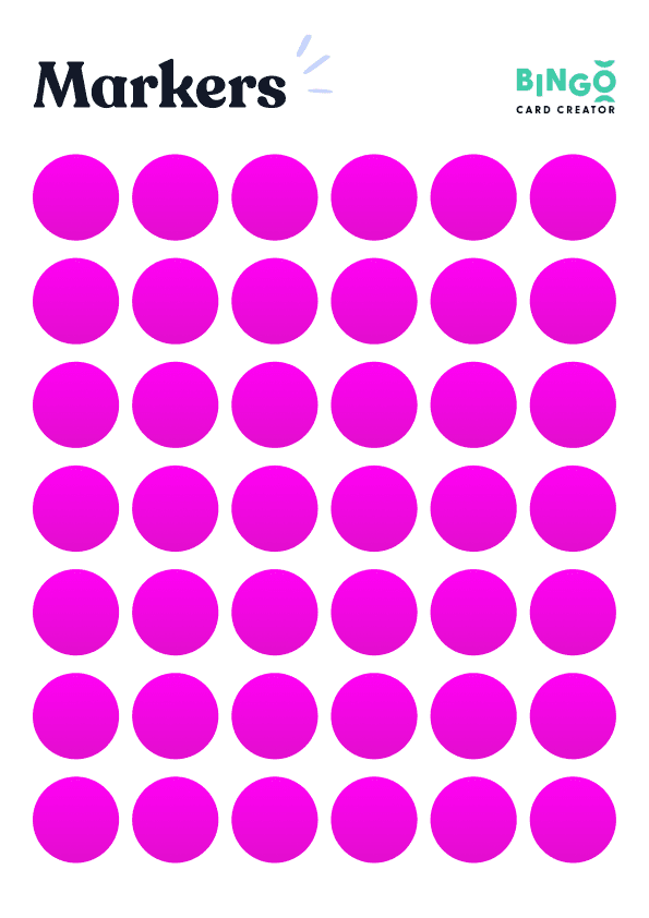 bright pink circle markers