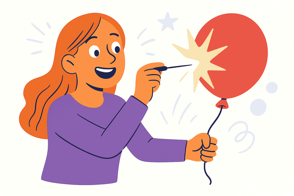 popping a balloon