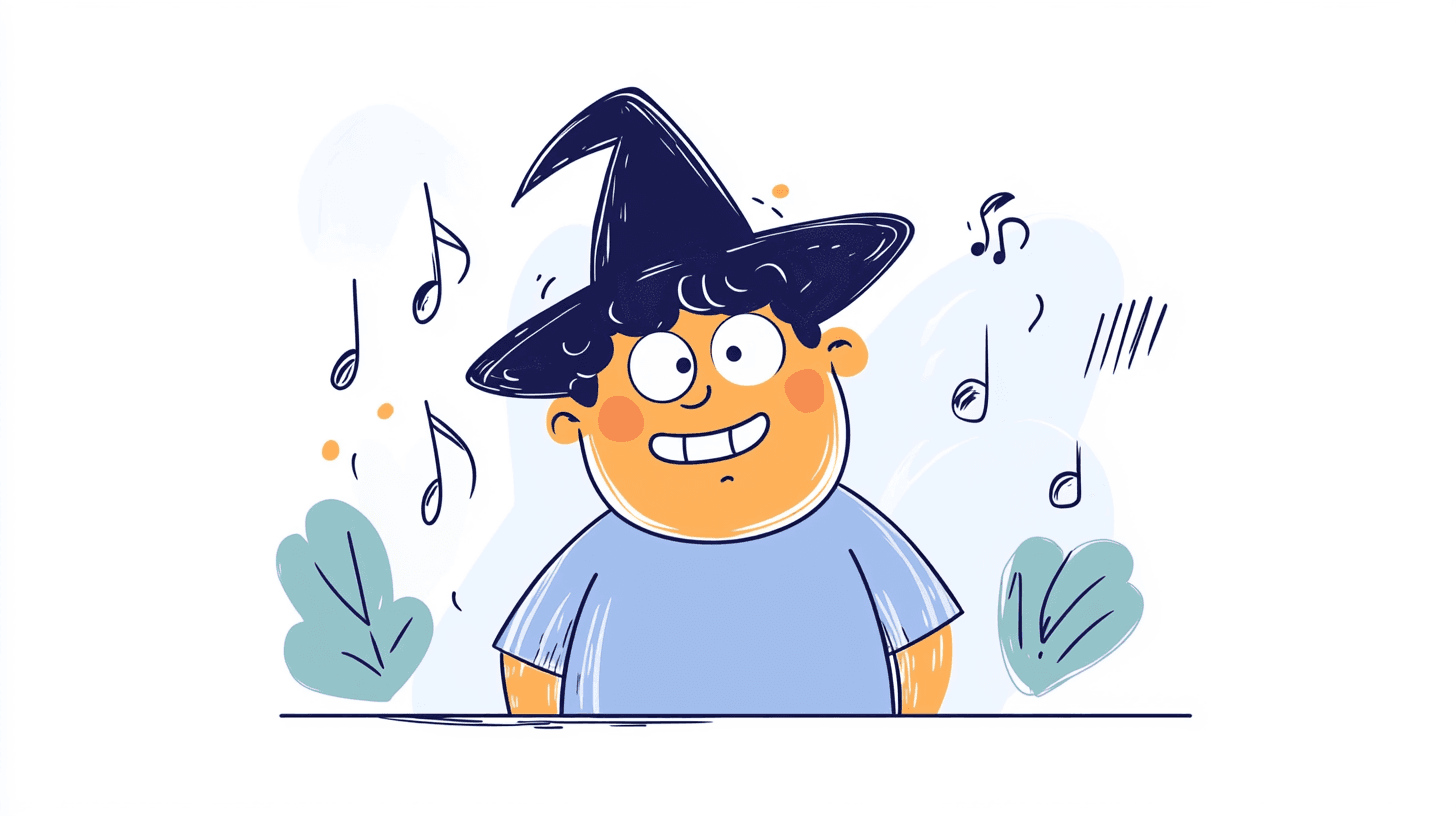 character in halloween hat