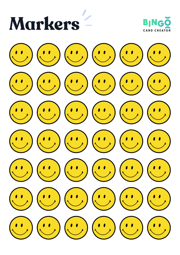 smiley face bingo markers
