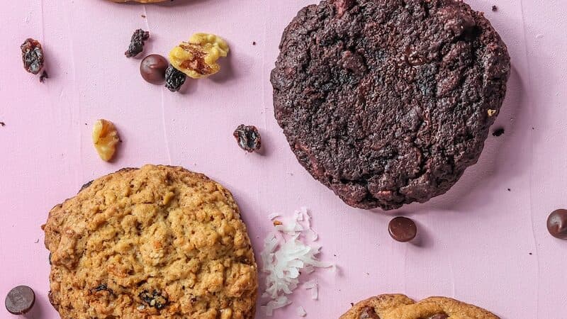 brown cookies on white surface