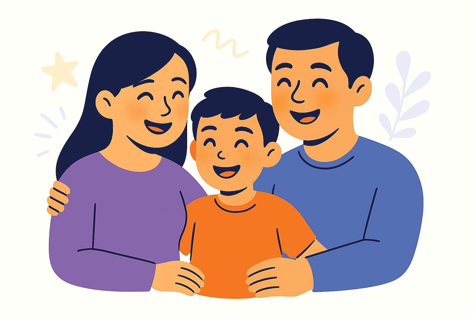 three family characters