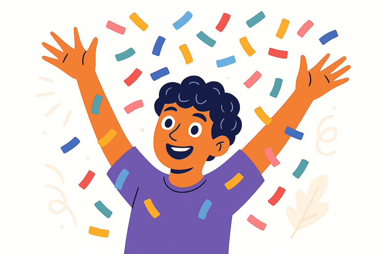 throwing confetti