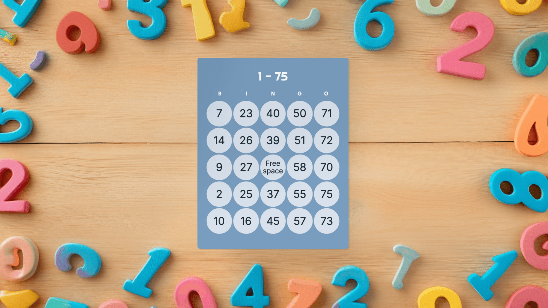 1 - 75 Bingo Card Generator: Printable & Customizable - Bingo Card Creator