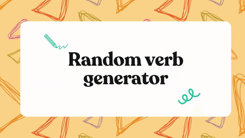 Random Simple Verbs Free Tools - Bingo Card Creator
