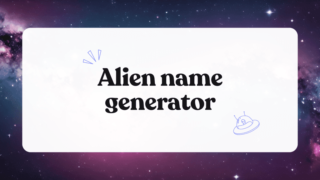 Random Alien Name Generator Language Free Tools - Bingo Card Creator
