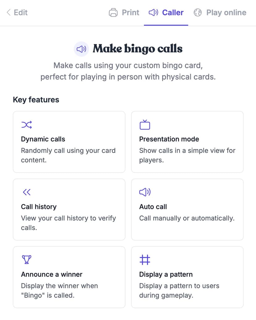 Computer Bingo Caller How To Use Our Bingo Caller - Bingo Card Creator
