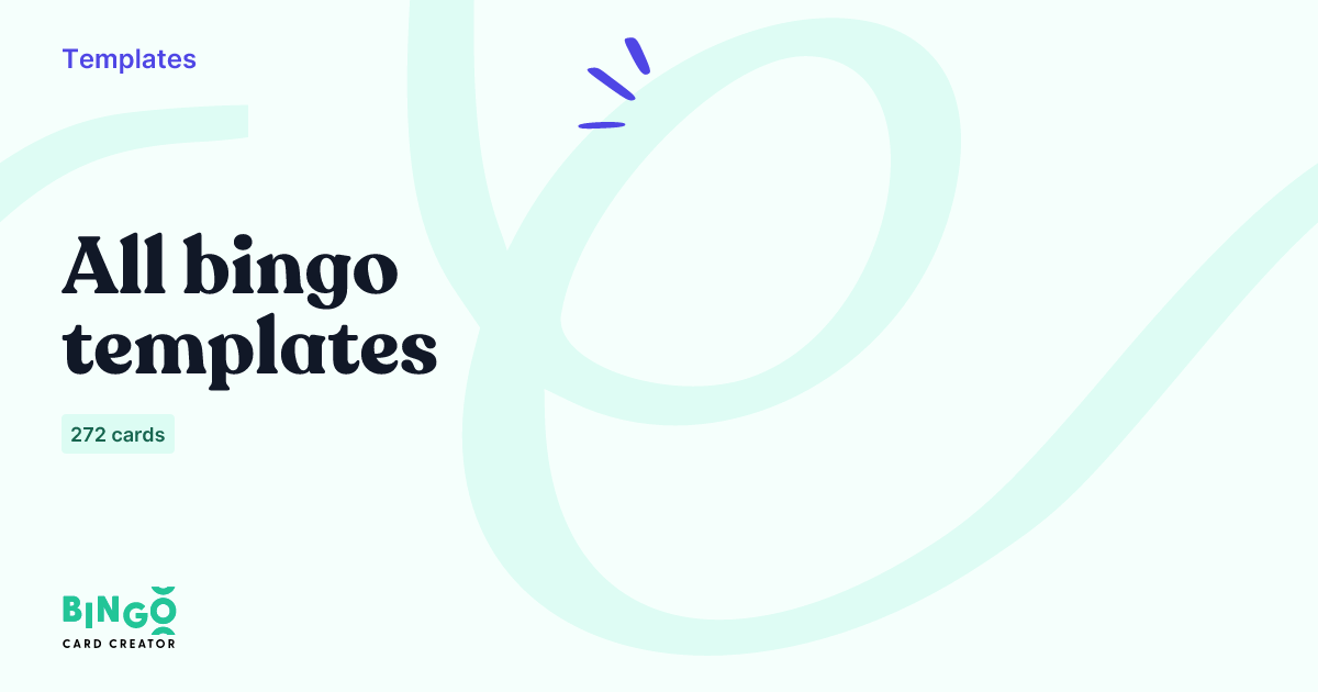 All Bingo Templates: Printable & Customizable - Bingo Card Creator