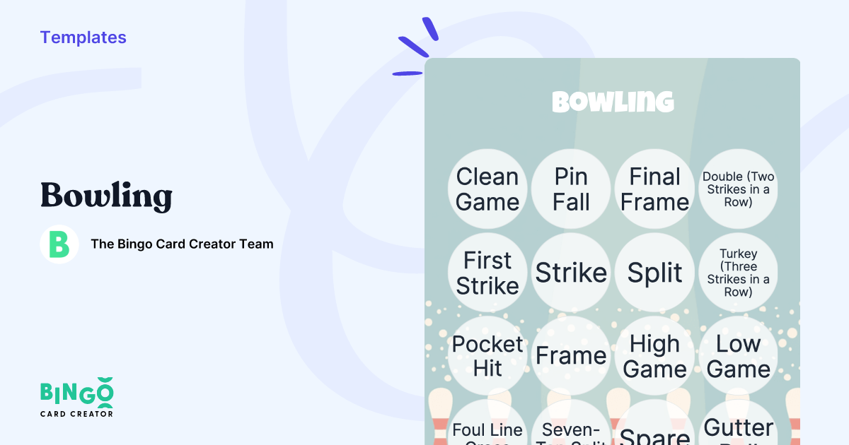 Bowling Bingo: Printable & Customizable - Bingo Card Creator bowling-bingo-printable-customizable-bingo-card-creator