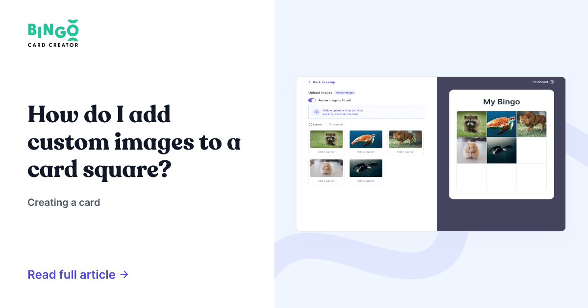 How Do I Add Custom Images To A Card Square? - Bingo Card Creator
