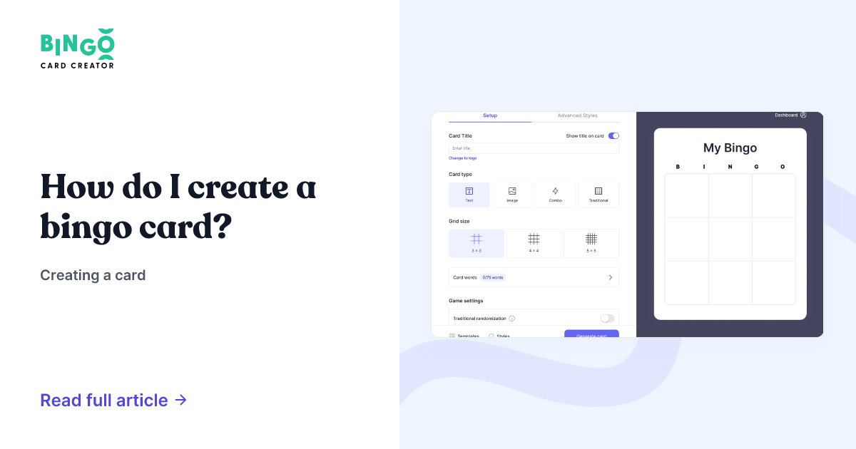 How Do I Create A Bingo Card? - Bingo Card Creator